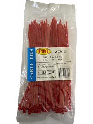 Verto Frt Kırmızı 2,5X150 Kablo Bağı