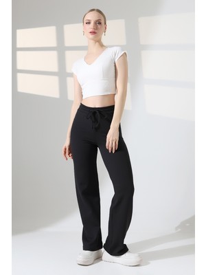 Lubiti Içten Polarlı Fitilli Bol Paça Eşofman Altı