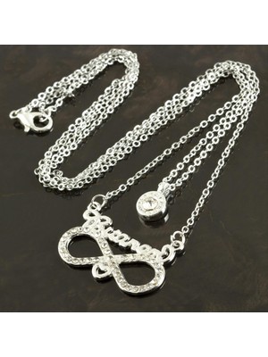 Birtanem Yazılı Sonsuzluk  Yeni Sezon Ikili Kolye