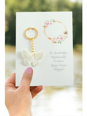 LTG Nova Kelebek Inci Anahtarlık