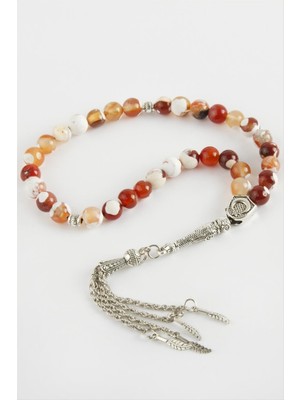 Akik Doğaltaş Tesbih 8 mm