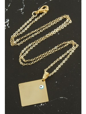 Kare Isim Yazılabilir Kolye