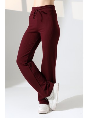 Lubiti Içten Polarlı Fitilli Bol Paça Eşofman Altı