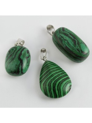 Malahit Doğaltaş Kolye Ucu