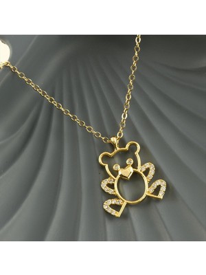 Ayıcık Zirkon Taşlı Trend Kolye