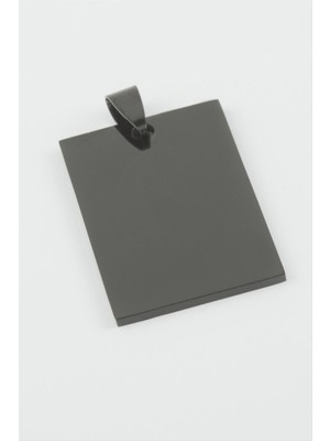 Dikdörtgen Isim Yazılabilir Çelik Kolye Ucu 2,2*3,7 cm