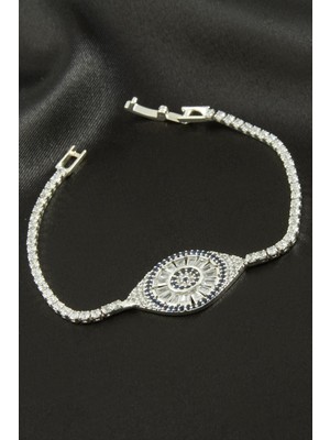 Oval Zirkon Taşlı Çocuk Bileklik 16 cm