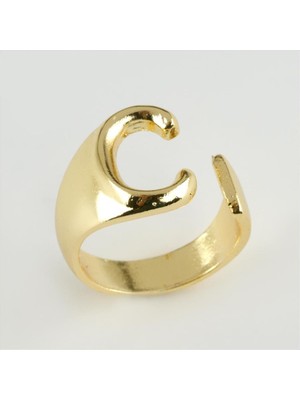 Harfli Lüx Metal Yüzük