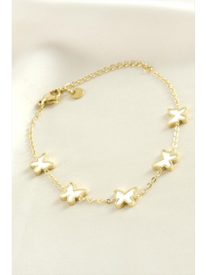 Kelebek Sedef Çelik Bileklik