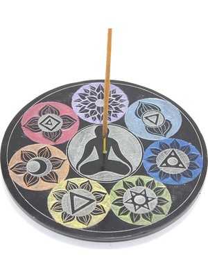 Obsidian Taşı 7 Çakra ( Chakra ) Tasarımı Tütsülük KSK2214 (Hk-Work-Place)