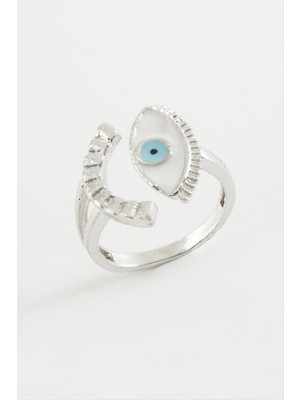 Göz Mineli Metal Yüzük