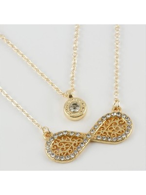 Sonsuzluk Figürlü Yeni Sezon Ikili Kolye