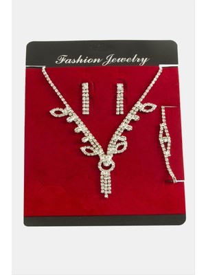 Taşlı Lüks Suyolu Set Kolye