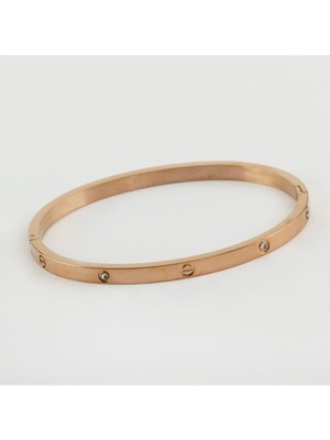 Orjinal Crt Taşlı Çelik Bileklik Ince