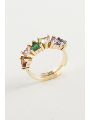 Kalp Zirkon Taşlı Yüzük