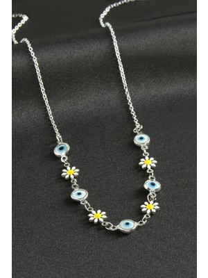 Papatya Nazar Mineli Kolye