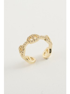 Oval Zirkon Taşlı Yüzük