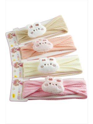 Peluş Ayıcık Lastikli Çocuk Saç Bandı