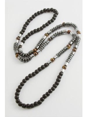 Hematit Onix Doğaltaş Kolye