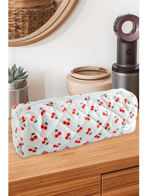 Kiraz Desenli Dy Saç Şekillendirici Çanta