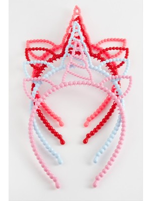 Unicn Kulaklı Plasik Çocuk Taç