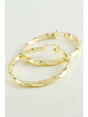 Burgulu Halka Küpe 6 cm