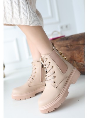 Harte Nude Cilt Bağcıklı Bot