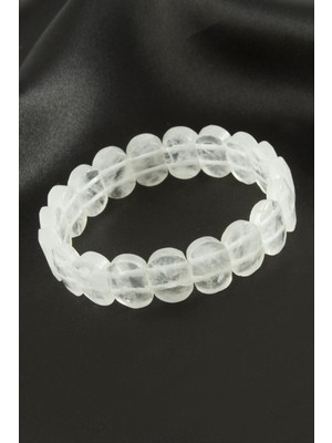 Oval Kesim Kuvars Doğaltaşlı Bileklik