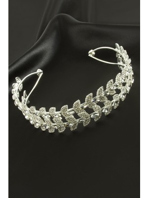 Oval Lüks Taşlı Gelin Tacı