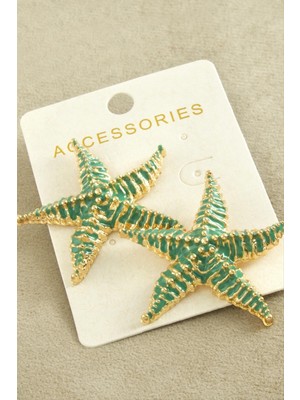 Deniz Yıldızı Mineli Zr Model Küpe