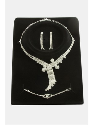 Taşlı Lüks Set Kolye