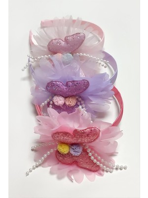 Kelebek Tüllü Çocuk Taç