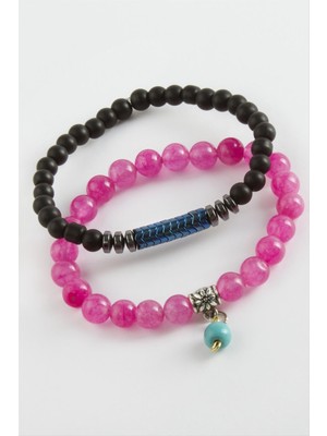 2 Adet Hematit Ceyt Doğaltaş Bileklik