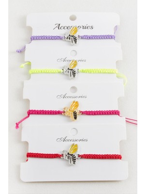 Arı Makrome Örgülü Bileklik