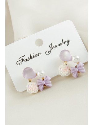 Gül Fiyong Damla Taşlı Küpe