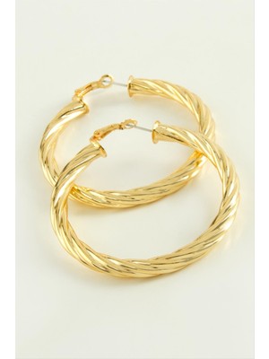 Burgulu Halka Küpe 6 cm