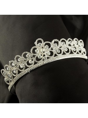 Lüks Taşlı Gelin Taçı