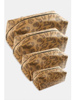 4 Adet El Tutmalı Makyaj Çantası