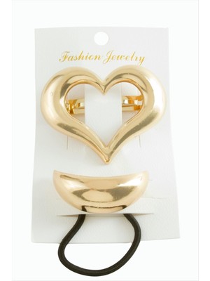 Kalp Hilal Otamatik Lastikli Toka 2 Adet