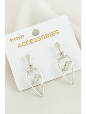 Kalp Yeni Sezon Taşlı Küpe