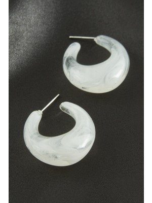 Oval Plastik Küpe