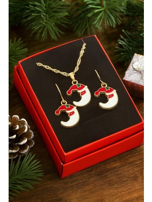Hilal Yılbaşı Kutulu Zincir Kolye Set