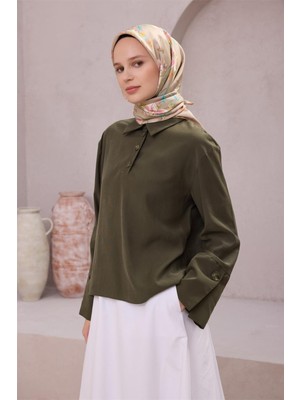 Belli Twill Ipek Eşarp - 4210-07 Vizon Twill