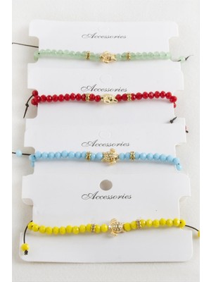 Kaplumbağa Kristal Makrome Ip Bileklik