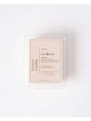 Fleur & Fume French Vanilla - Premium Wax Melt Tablet - Anında Yayılan Gurme Sıcaklık