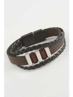 Mıknatıslı Orjinal Deri Bileklik