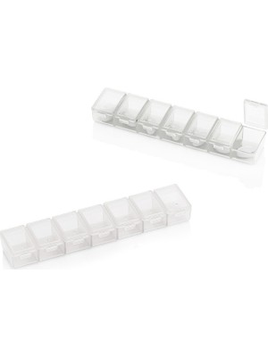 Layfhex Haftalık Hap Saklama Takip Düzenleme Kutusu 7 Günlük Bölmeli 2 Adet