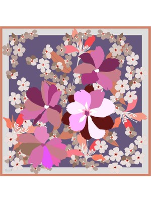 Belli Twill Ipek Eşarp - 4011-56 Pembe