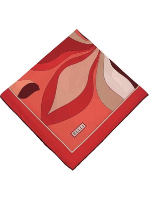 Belli Twill Ipek Eşarp - 4108-39 Kırmızı Somon