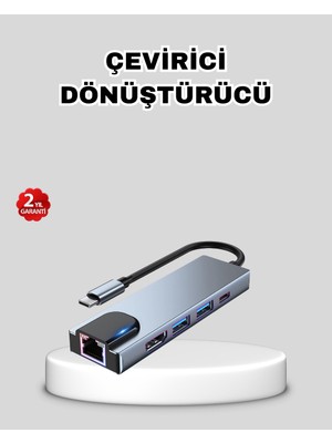 Type-C Çoklu Dönüştürücü – Alüminyum Gövde, Hızlı Veri Aktarımı ve Şarj Desteği